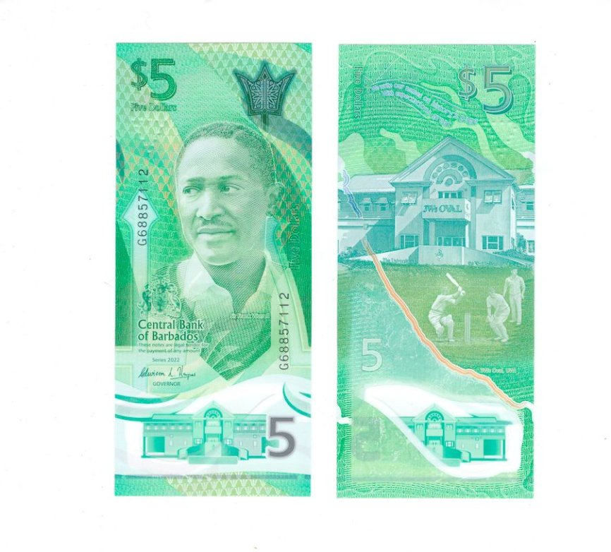 Барбадос 5 долларов 2022 год (полимер) фото 1
