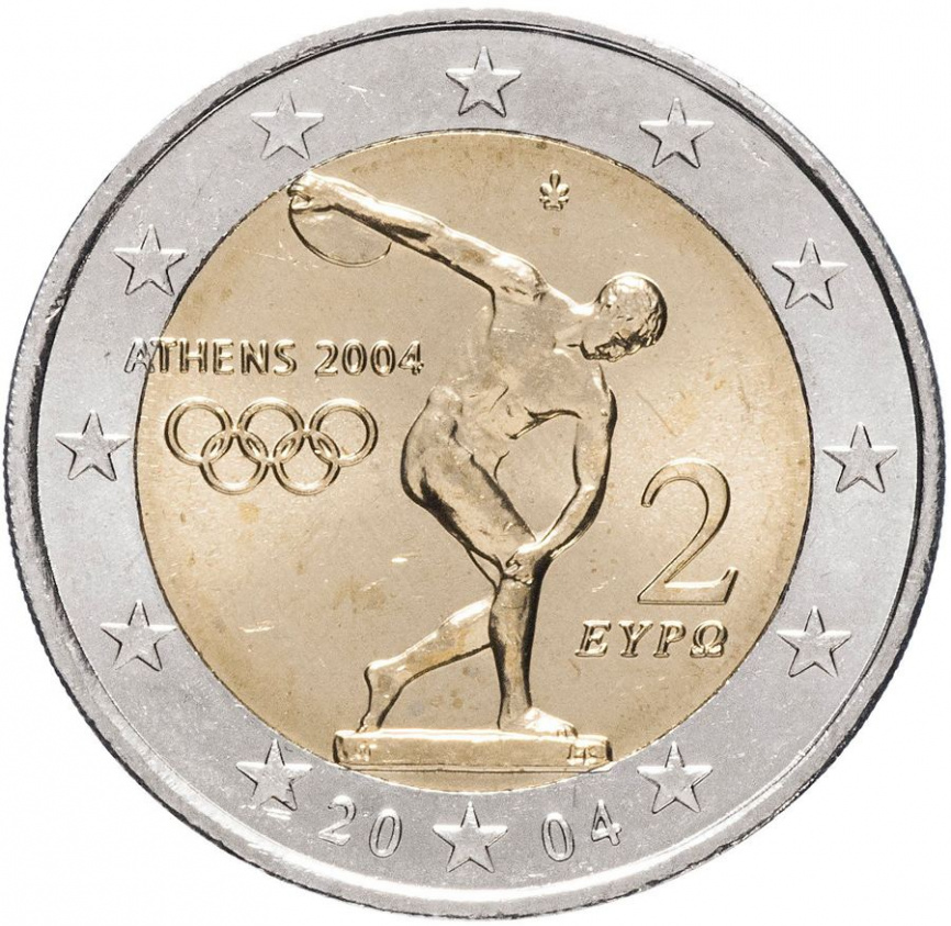 2 евро Греция 2004 - Летние Олимпийские Игры 2004 (XF) фото 1