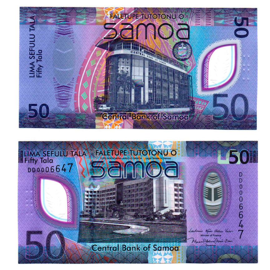 Самоа 50 тала 2025 год (полимер) фото 1