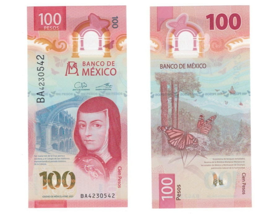 Мексика 100 песо 2020-2021 гг (полимер) фото 1