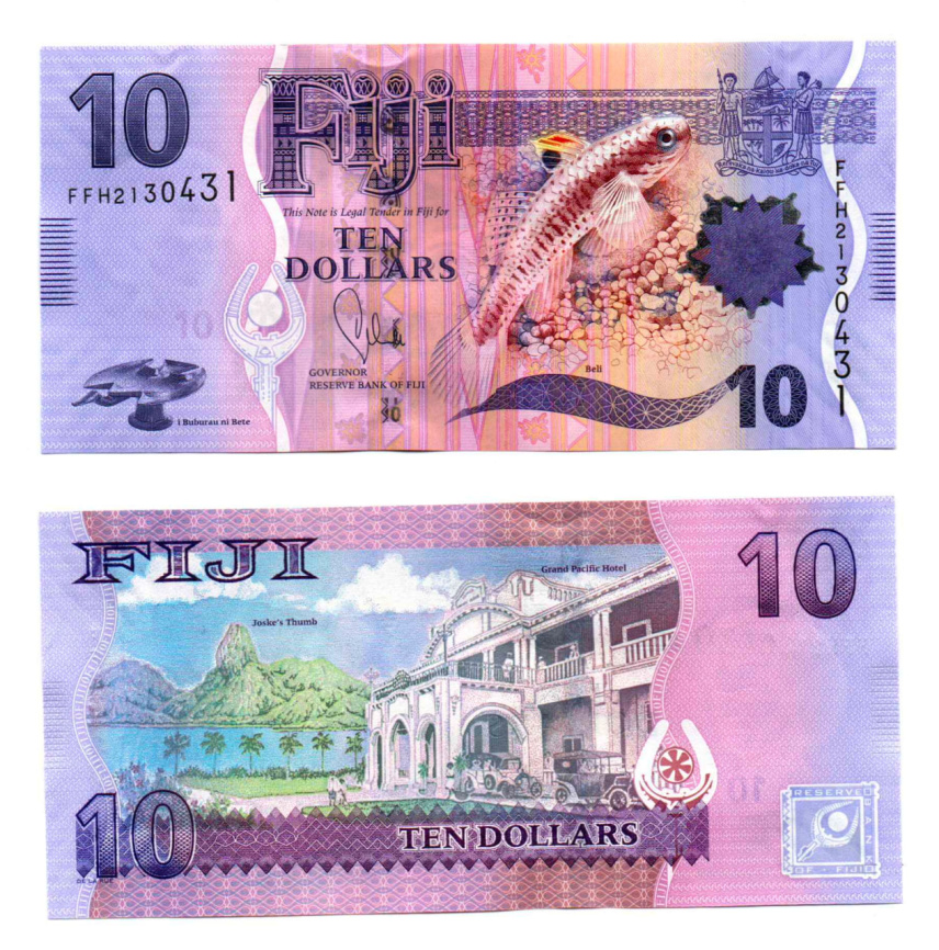 Фиджи 10 долларов 2012 год фото 1