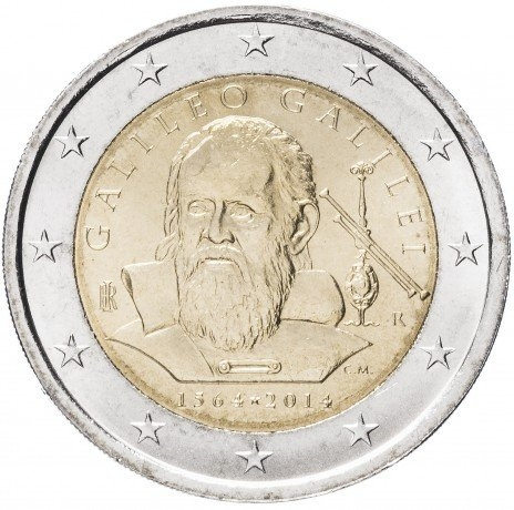 Галилео Галилей - 2 евро, Италия, 2014 фото 1