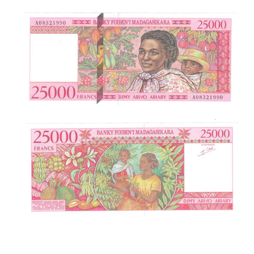 Мадагаскар 25000 франков 1998 год фото 1