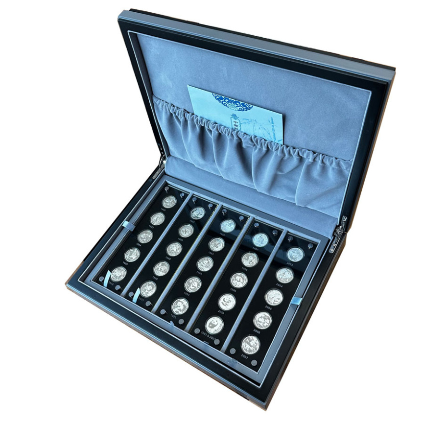 Набор монет 1/4oz "25 лет китайской панде 1982-2007" - серебро фото 1