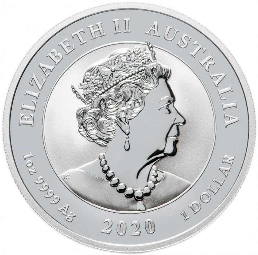 Бык и медведь - Австралия, 1 доллар, 2020 год фото 2