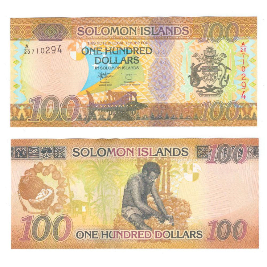 Соломоновы острова 100 долларов 2023 год фото 1