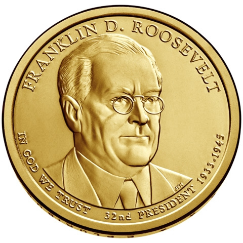 №32 Франклин Рузвельт 1 доллар США 2014 год фото 1