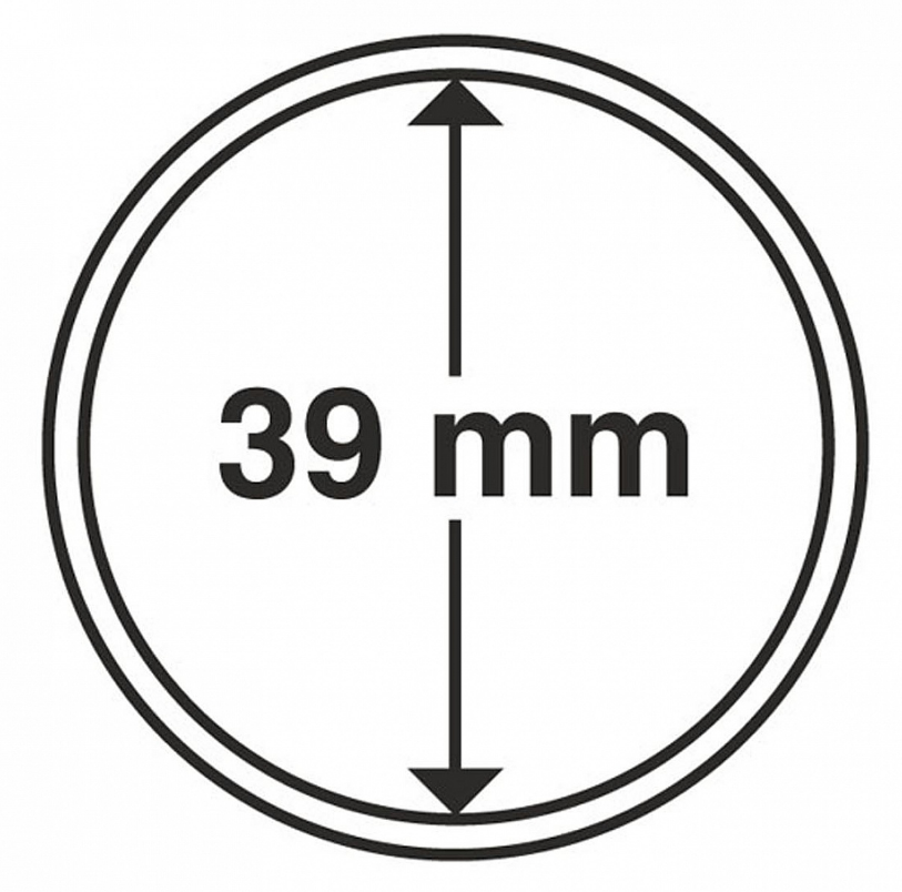 Капсула для монет диаметром 39 мм - Leuchtturm фото 1