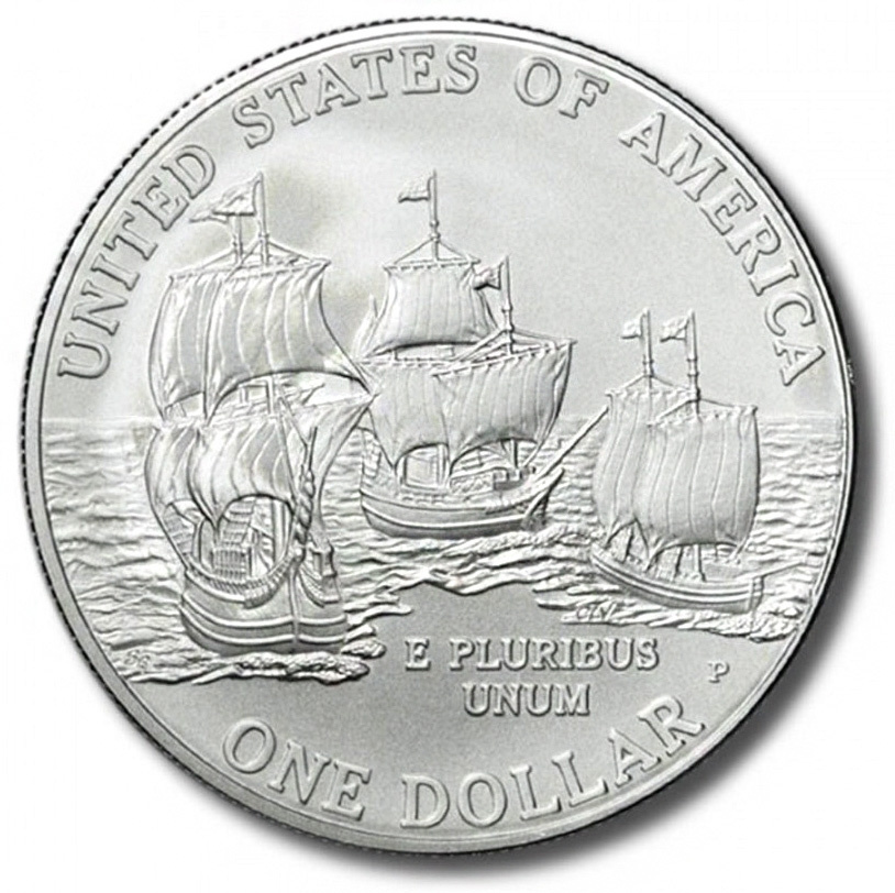 Основатели Джеймстауна, 1 доллар, США, 2007 год фото 2