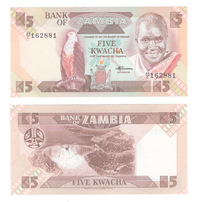 Замбия 5 квача 1980-1988 год фото 1