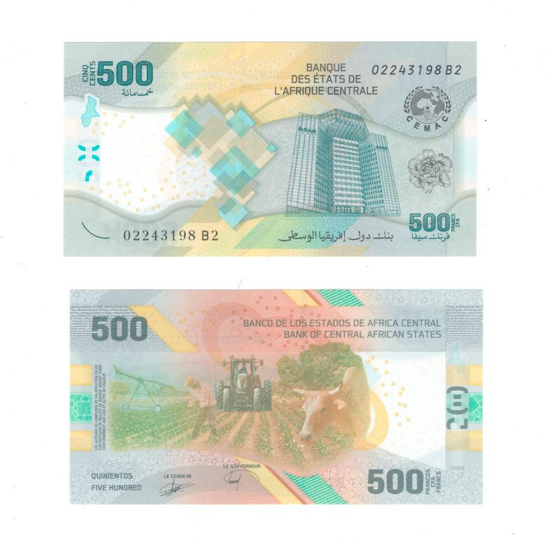 Центральная Африка 500 франков 2020 год фото 1