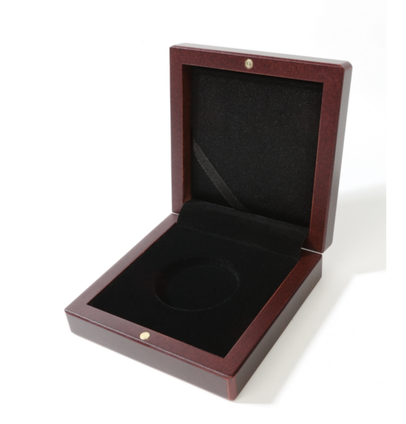 Деревянный футляр Volterra для 1 монеты Leuchtturm фото 1