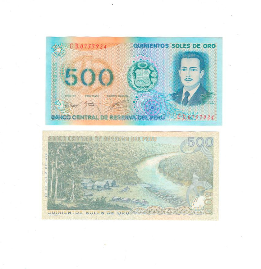 Перу 500 солей 1976 год фото 1