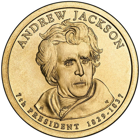 №7 Эндрю Джексон 1 доллар США 2008 год фото 1