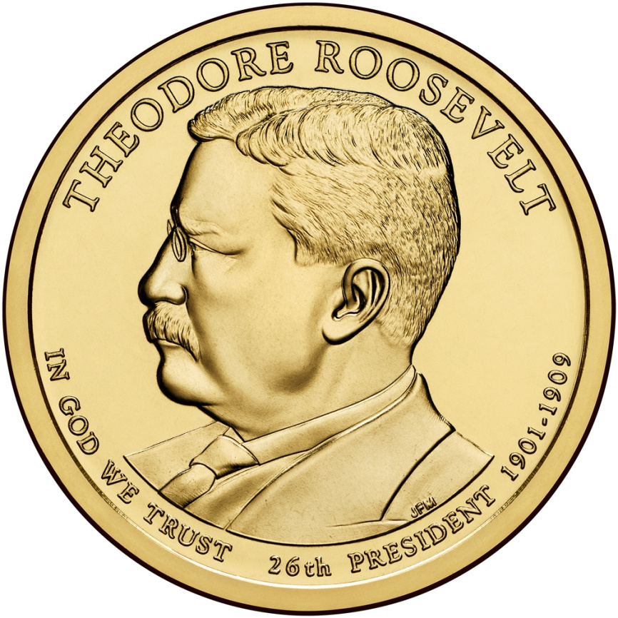 №26 Теодор Рузвельт 1 доллар США 2013 год фото 1