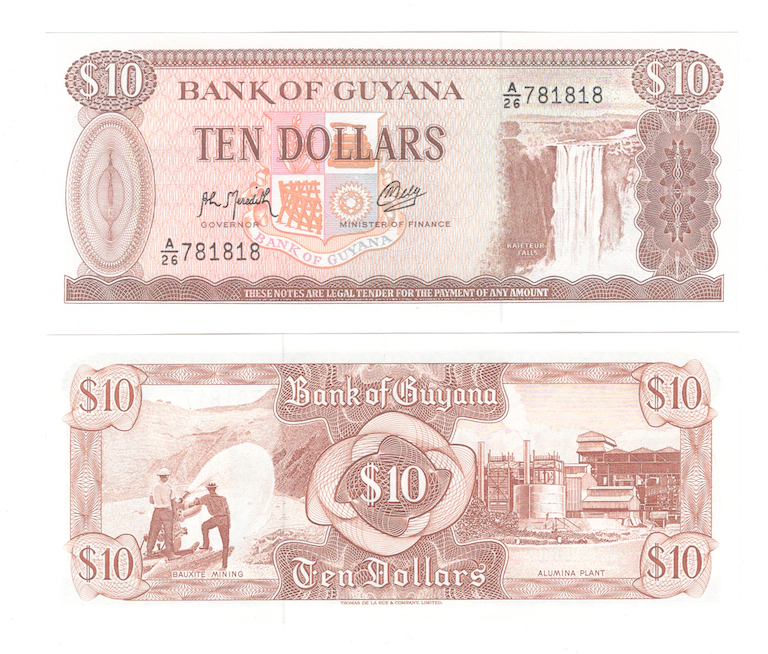 Гайана | 10 долларов | 1966 год фото 1
