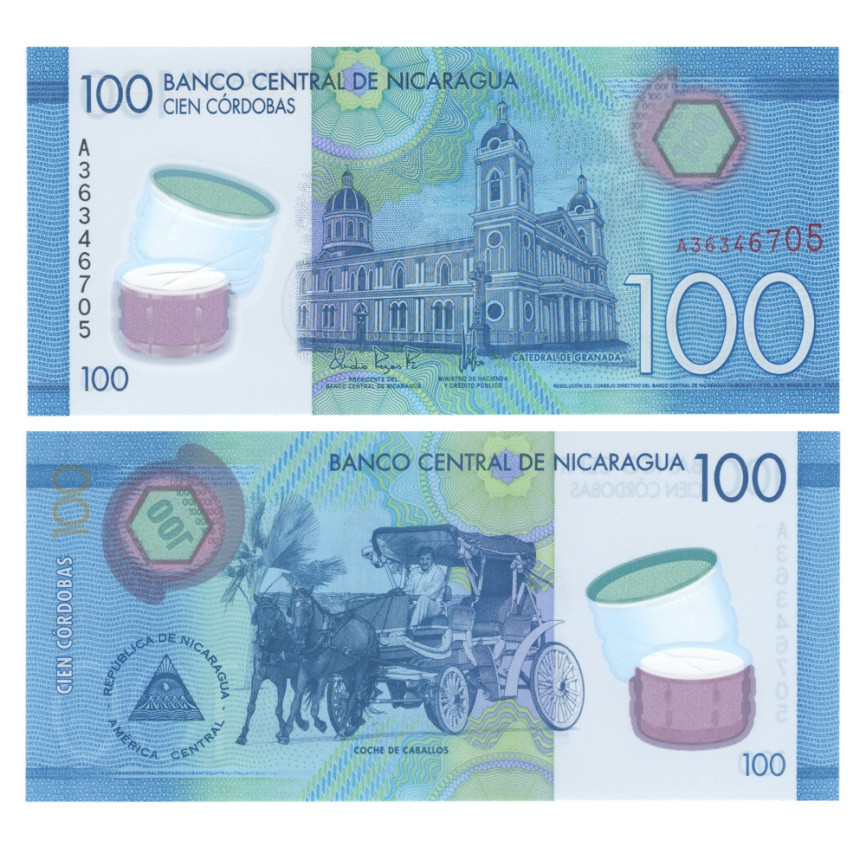 Никарагуа 100 кордоба 2014 год (полимер) фото 1