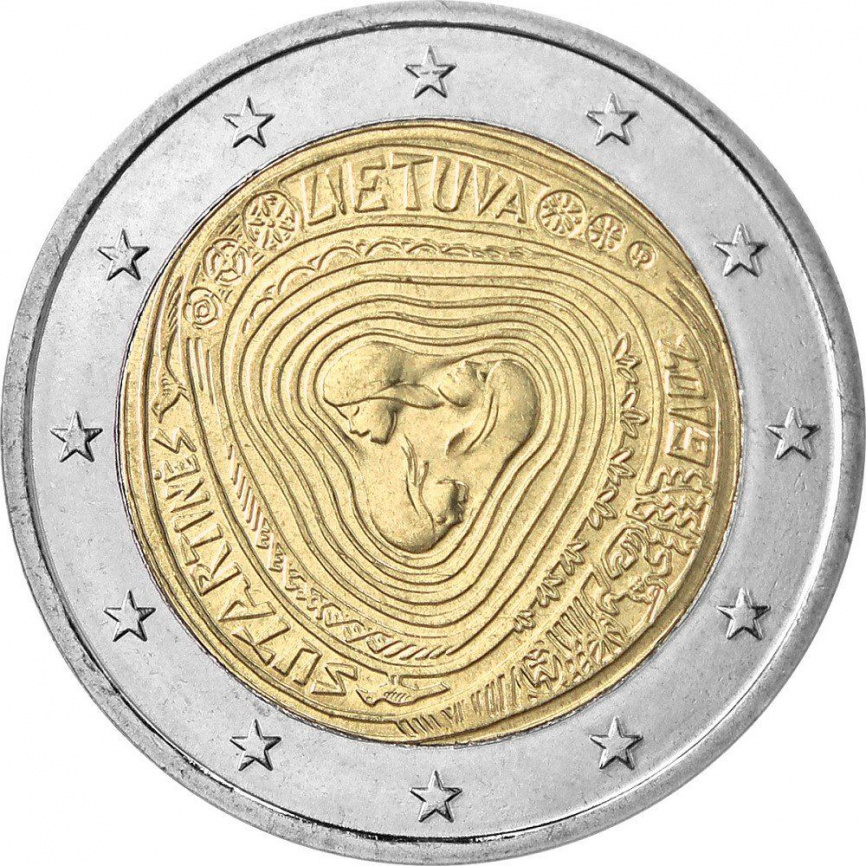 2 евро Литва 2019 - Сутартинес фото 1