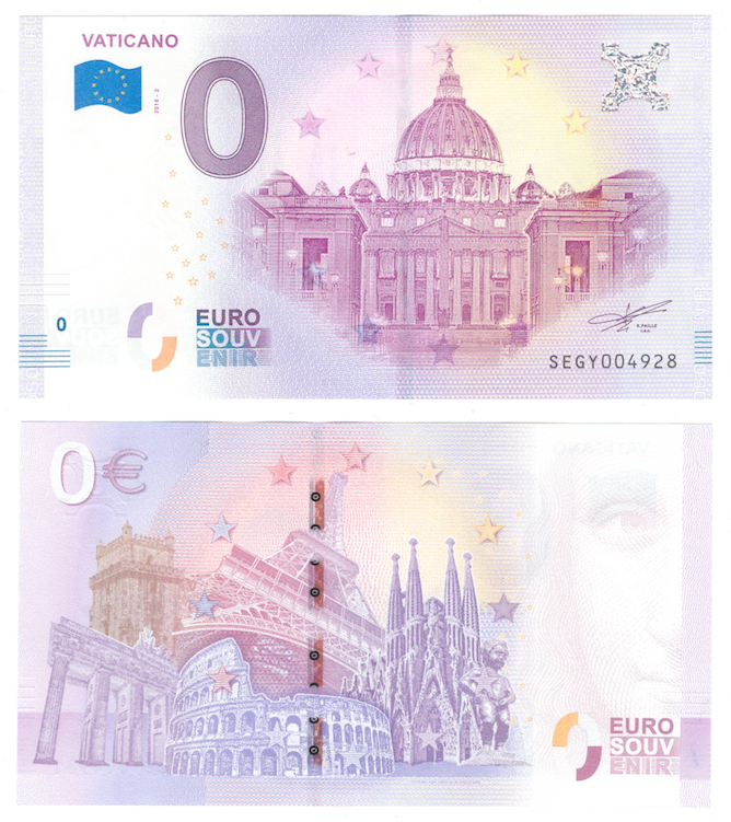 0 евро (euro) сувенирные - Ватикан, 2018 год фото 1