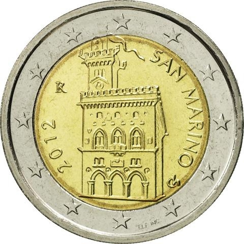 Сан-Марино - 2 евро, регулярный выпуск  фото 1