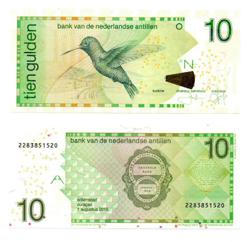 Нидерландские Антиллы 10 гульден 1998-2016 гг фото 1