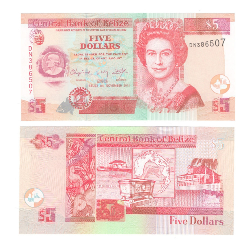 Белиз 5 долларов 2011 год фото 1
