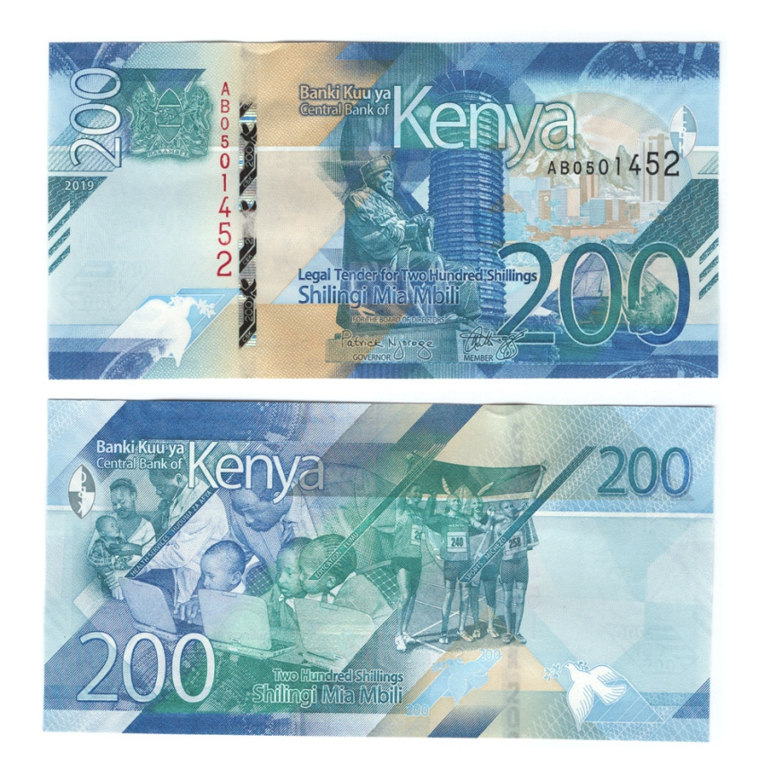 Кения 200 шиллингов 2019 год фото 1