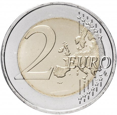 Рига - 2 евро, Латвия, 2014 год фото 2