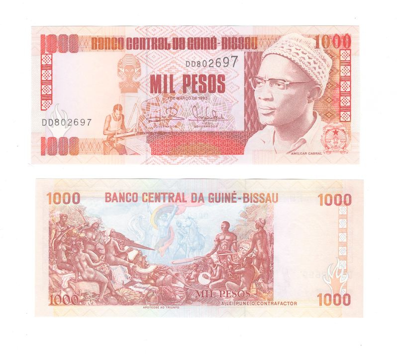 Гвинея-Бисау 1000 песо 1993 год фото 1