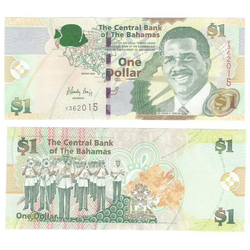 Багамы 1 доллар 2008-2015 годы фото 1