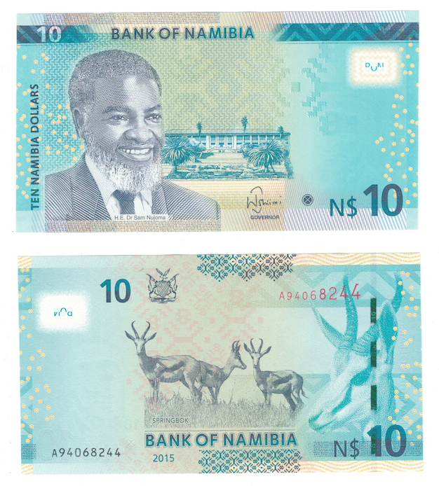 Намибия 10 долларов 2015-2021 гг фото 1