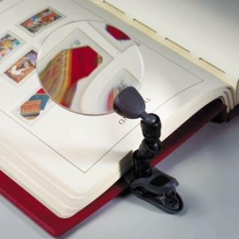 Большая настольная лупа с двумя креплениями LU VARIO (2-х кратная с линзой 110 мм) фото 1