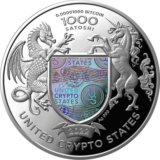 Свобода LIBERTY COIN - 1000 сатоши, серебро фото 2