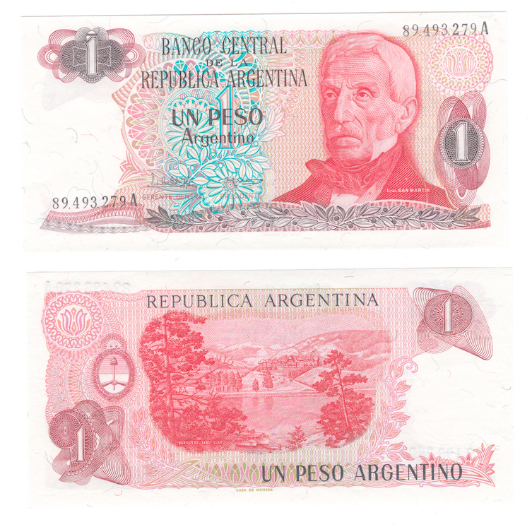 Аргентина 1 песо 1983 год фото 1