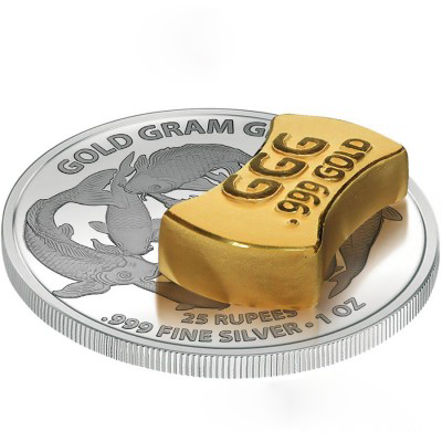 Золотой грамм 3Д GIANT - Сейшелы, 2014 год  фото 1
