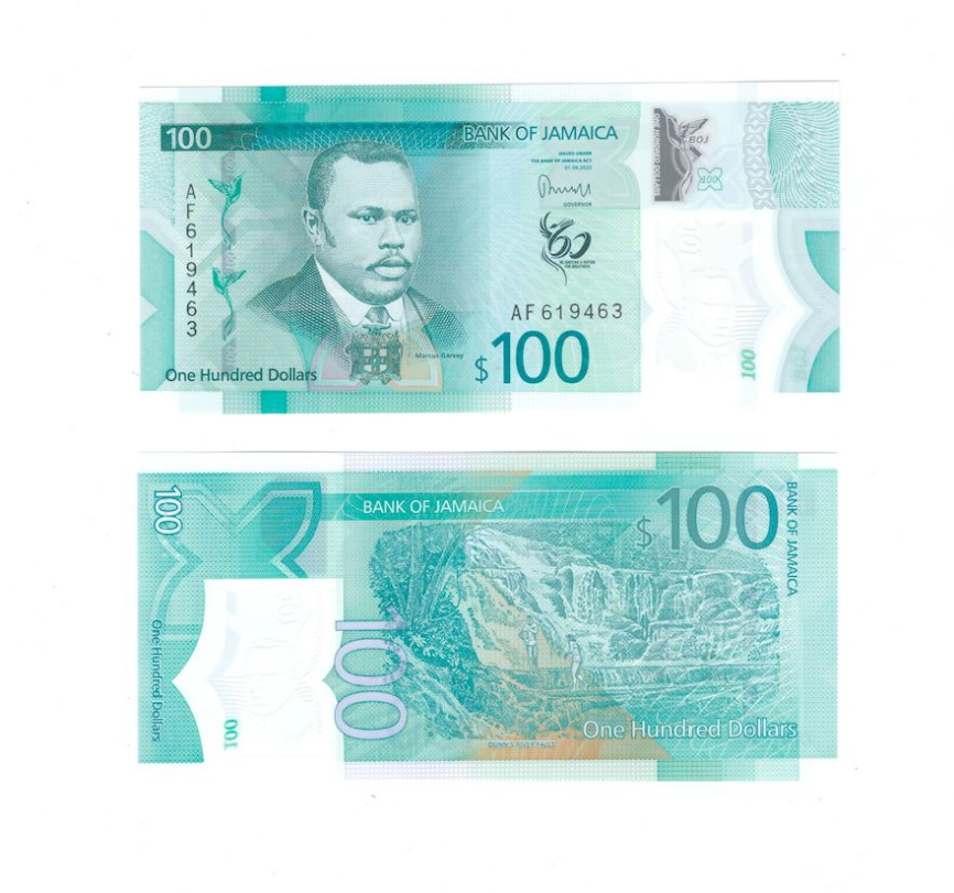 Ямайка 100 долларов 2022 года (полимер) фото 1
