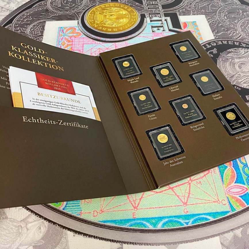 Набор "Золотая классическая коллекция" 2019 год (7 стран, 8 монет) фото 2