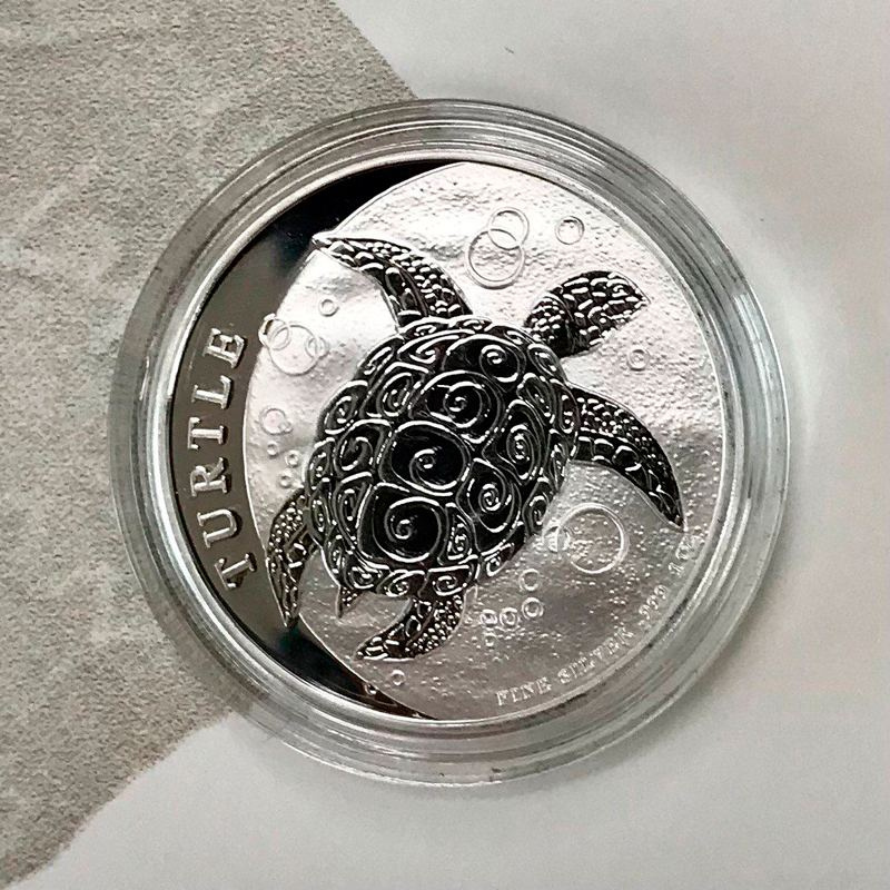 Черепаха - о.Ниуэ, 2 доллара, 2022 год фото 3