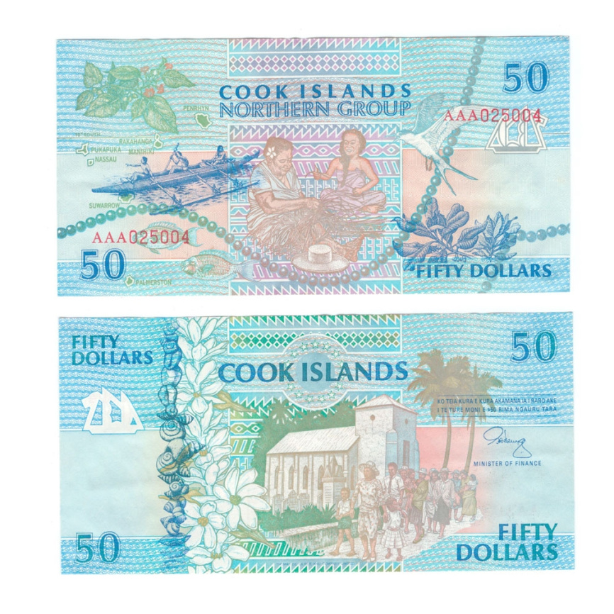 Острова Кука | 50 долларов | 1992 год фото 1
