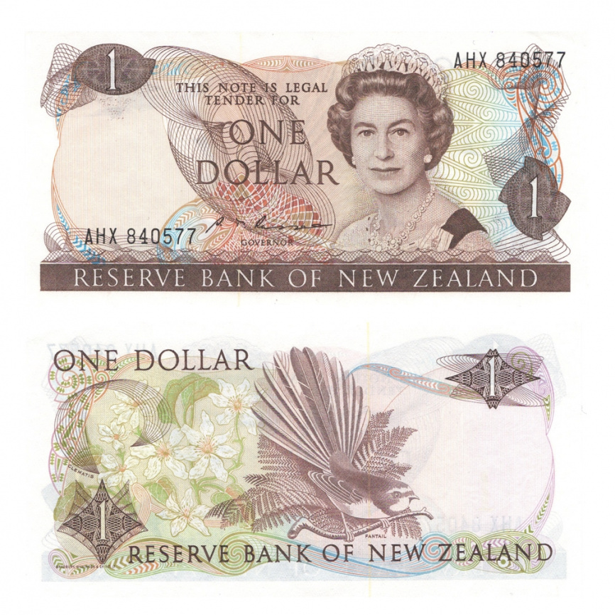 Новая Зеландия 1 доллар 1981-1992 гг (Елизавета II) фото 1