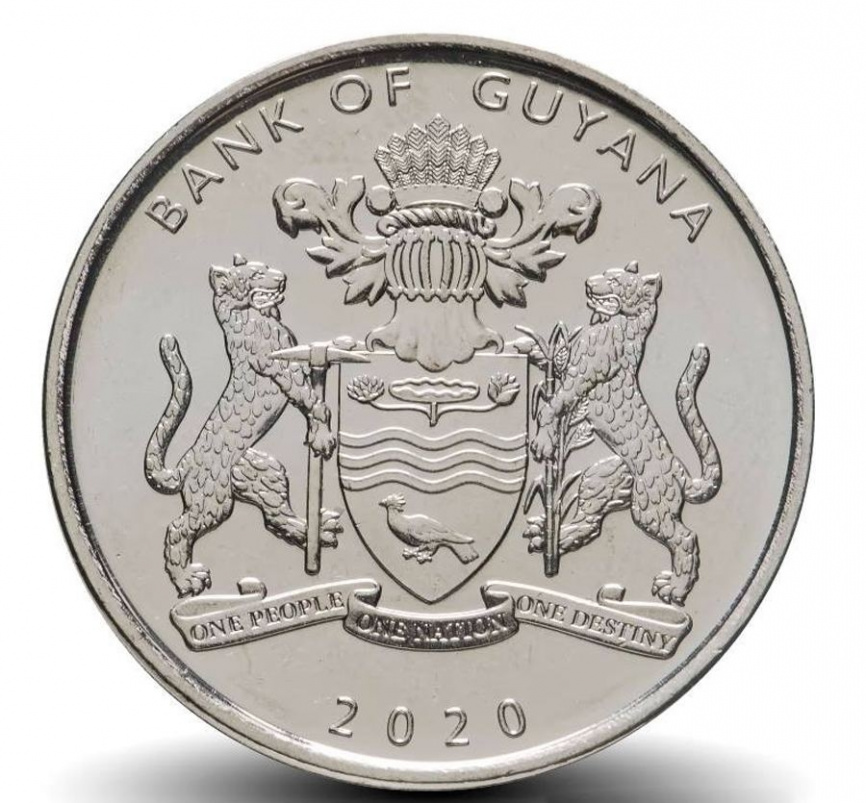 50 лет Республике (цветная) - Гайана, 100 долларов, 2021 год фото 2
