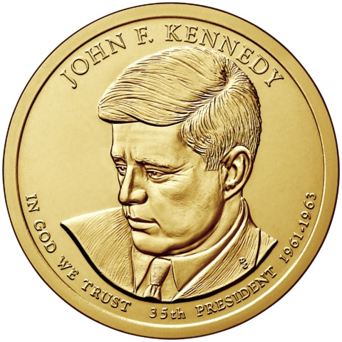 №35 Джон Кеннеди 1 доллар США 2015 год фото 1