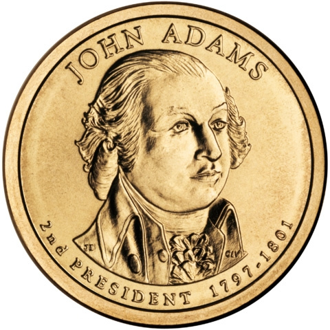 №2 Джон Адамс 1 доллар США 2007 год фото 1