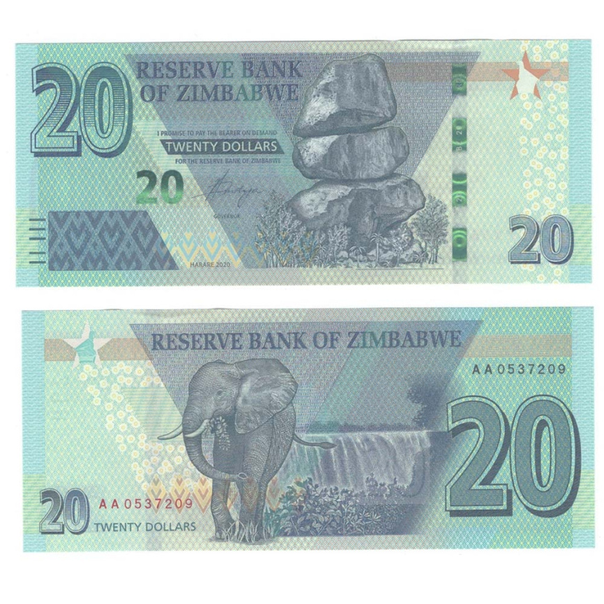 Зимбабве | 20 долларов | 2020 год фото 1