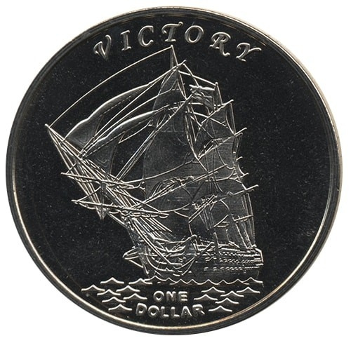 Корабль VICTORY - Острова Гилберт 1 доллар 2014 год фото 1