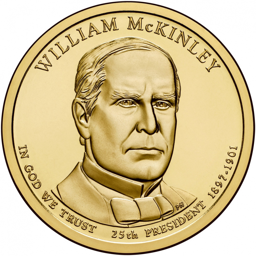№25 Уильям Мак-Кенли 1 доллар США 2013 фото 1