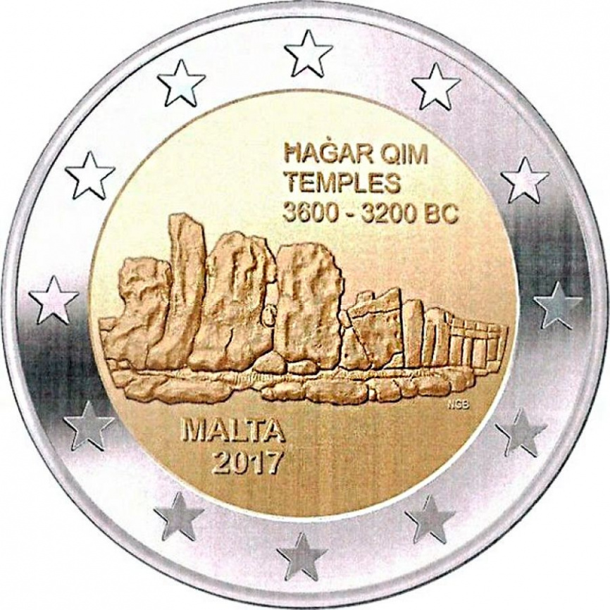 2 евро Мальта 2017 - Хаджар Ким  фото 1