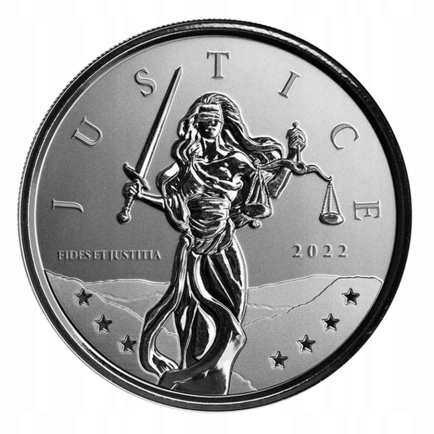 Леди Справедливость JUSTICE - Гибралтар, 1 фунт, 2022 год фото 1