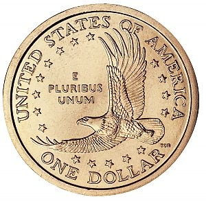 Парящий орёл - 1 доллар из серии Сакагавея (Индианка), США фото 1