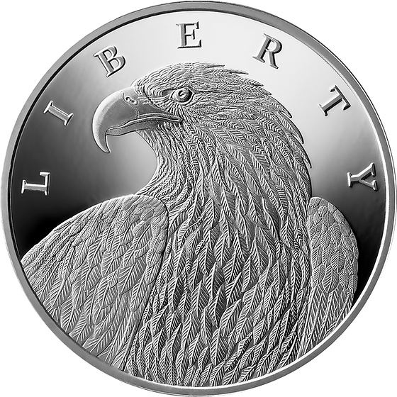 Орел LIBERTY EAGLE COIN - 1000 сатоши, серебро фото 1